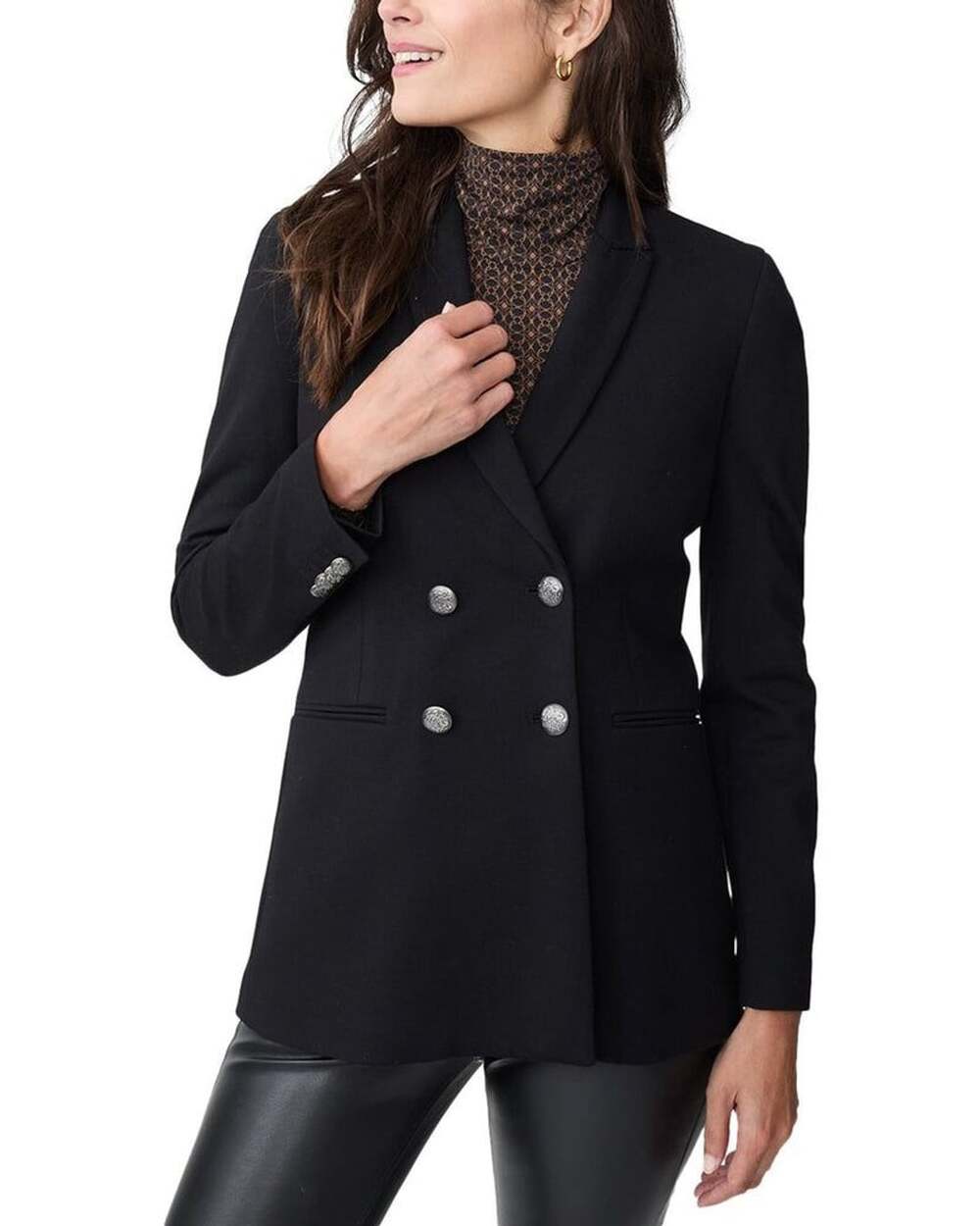 J.McLaughlin Marlowe Blazer Size 2 Black Double Breasted